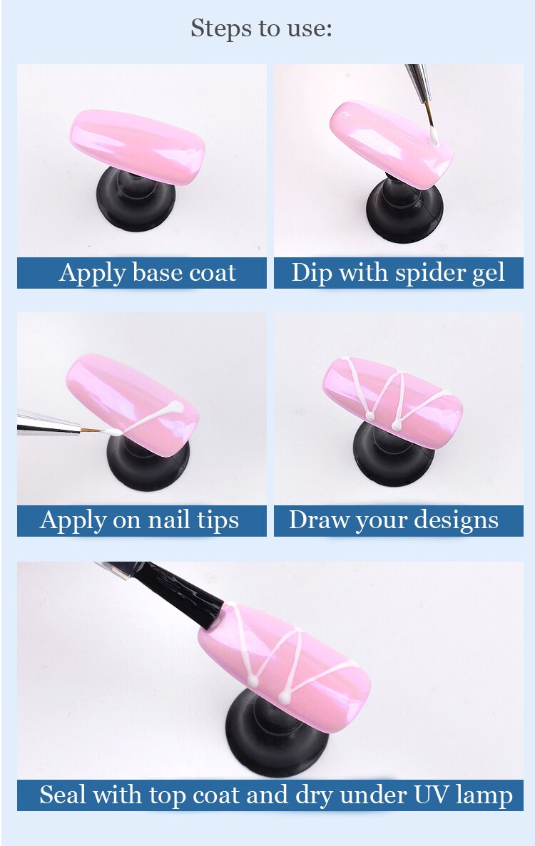 Nail Elastic Drawing Nail Oil Gum Spider Gum Creative ting Phototherapy ting Gum DIY Silk Drawing Gum