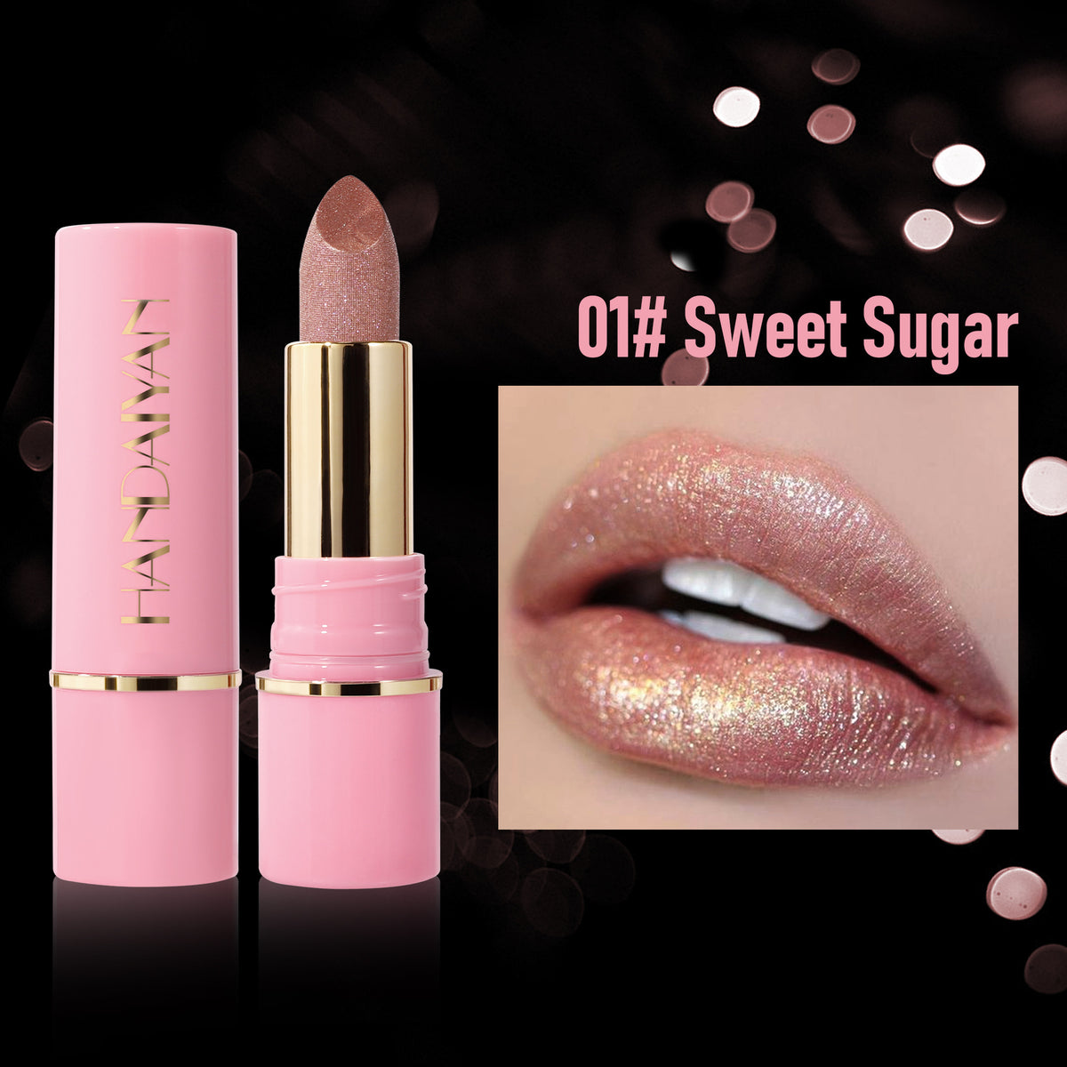 Handaiyan Pearlescent Lipstick 8 Colors Nourishing Moisturizing