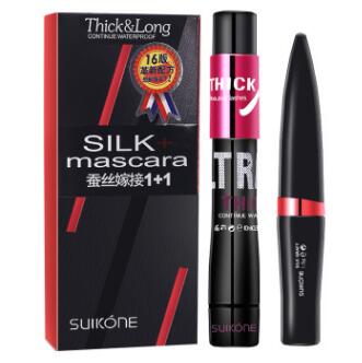 SUIKONE Mascara Female Waterproof Long And Thick Curling