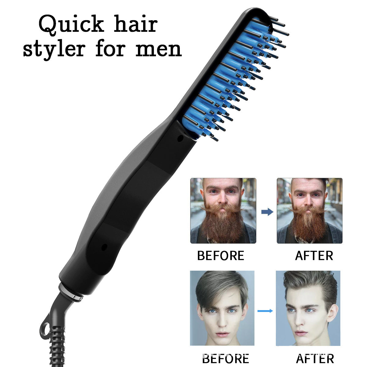 Rohs Men's straight hair comb beard comb