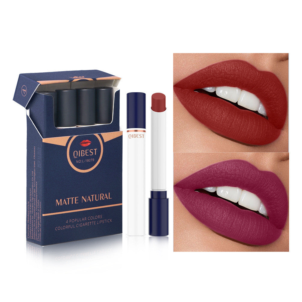 Qibest Long lasting cigarette tube lipstick set