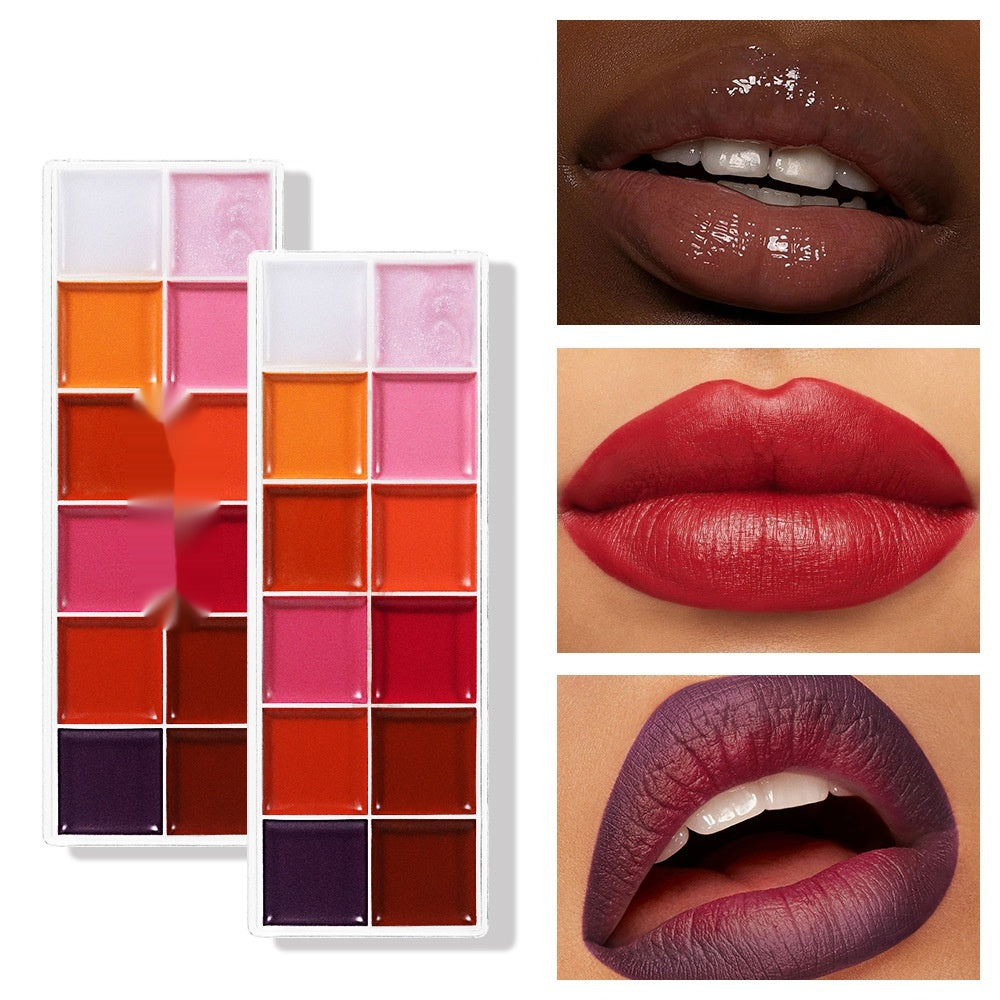 Popfeel Moisturizing And Easy To Color Makeup Portable Lip Gloss Tray