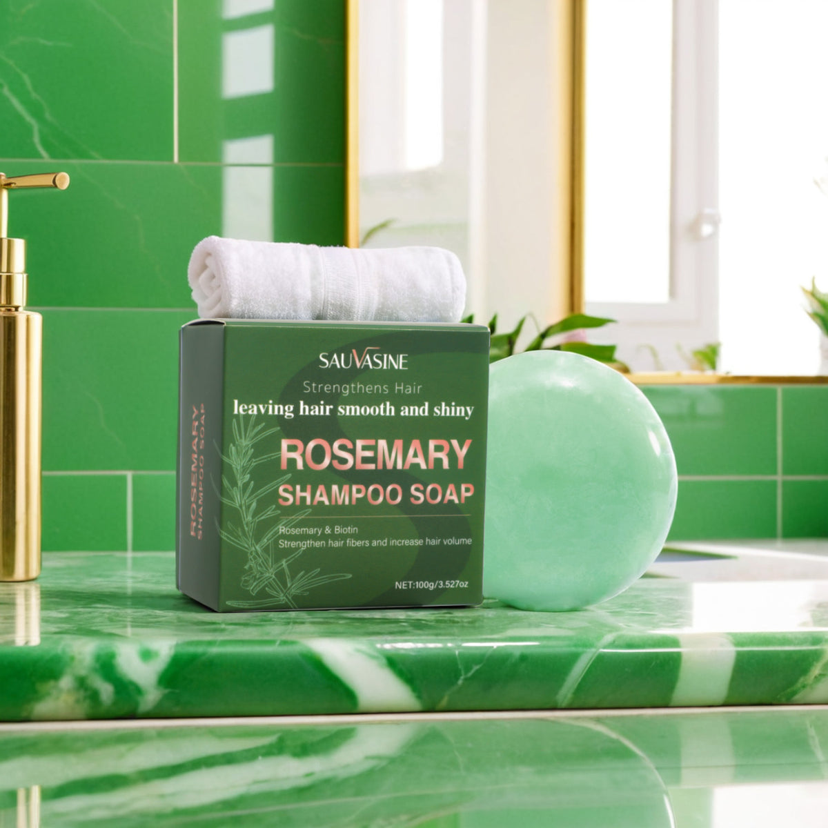 Sauvasine Rosemary Shampoo Soap Deep Cleaning Hair Care
