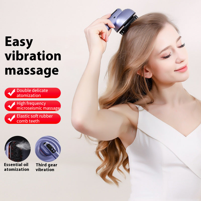 Tian Electric Spray Massage Scalp Meridian Arc Comb Vibration Head Anti-hair Loss Hair Brush
