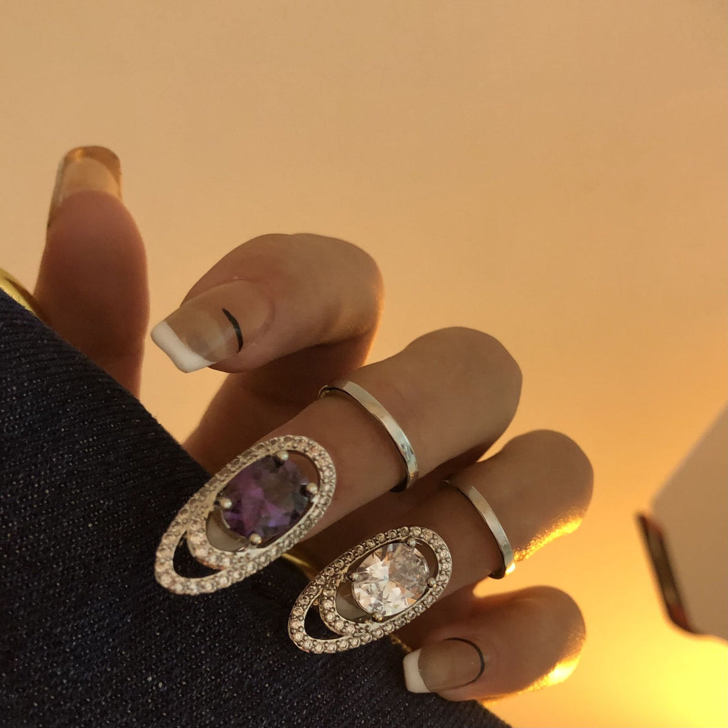 Gem Fingertip Nail Enhancement Ring