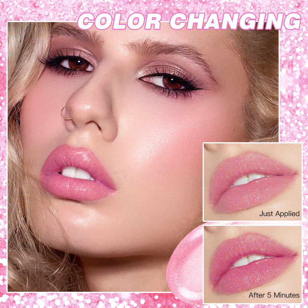Qibest Shiny Jelly Temperature Change Lipstick Hydrating
