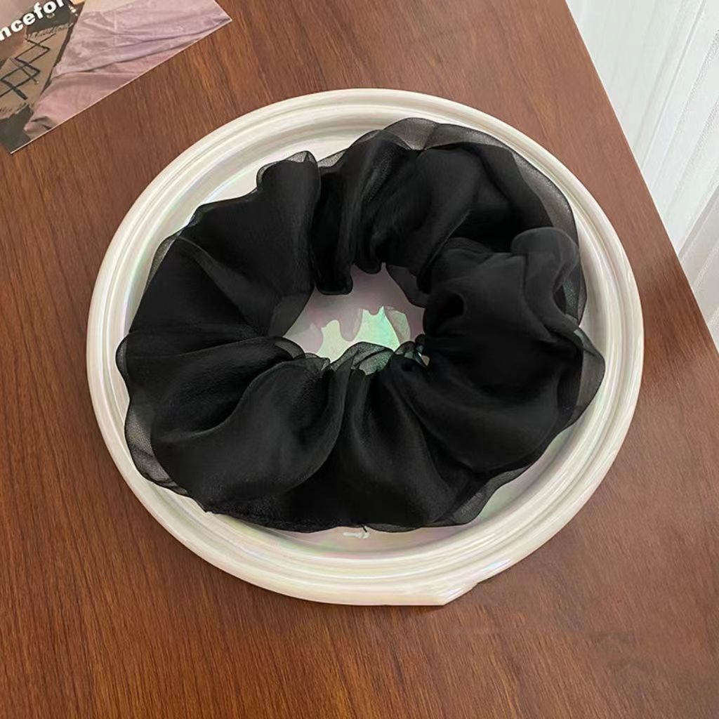 Women's Solid Color Organza Double-layer Hair Ring