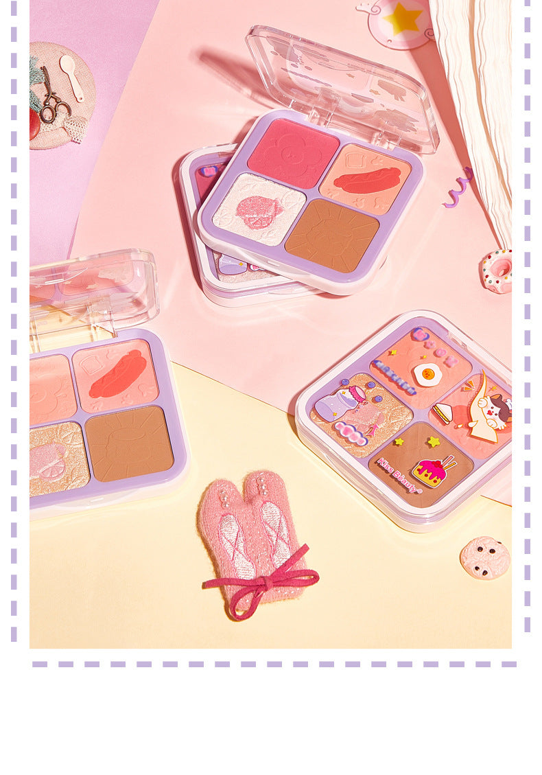 Kiss Beauty Blush Highlighting Nourishinging All-in-one Disc Pearlescent Brightening Clavicle Natural Three-dimensional