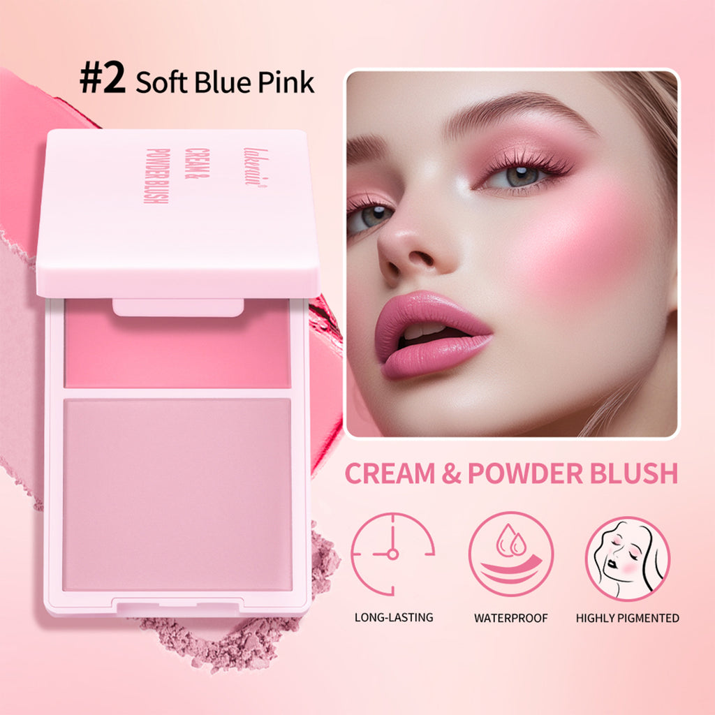 Lakerain Two-in-one Blusher Blush Powder Plate Not Easy To Smudge