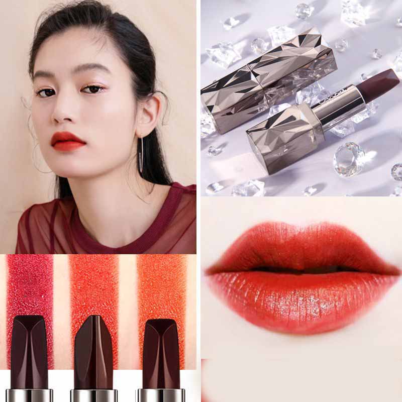 Ansel 3-Color Single Lipstick Moisturizing Color Waterproof Temptation Of Angels Black Diamond Lipstick 3 In 1