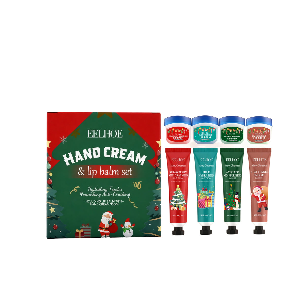 Eelhoe Christmas Hand Cream Lip Balm Set