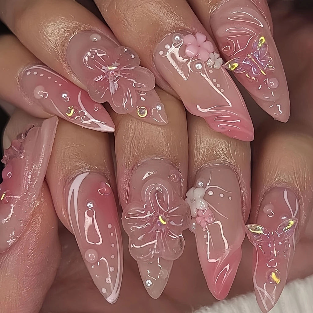 Wear Armor Sweet Cool Almond Length Fake Nails