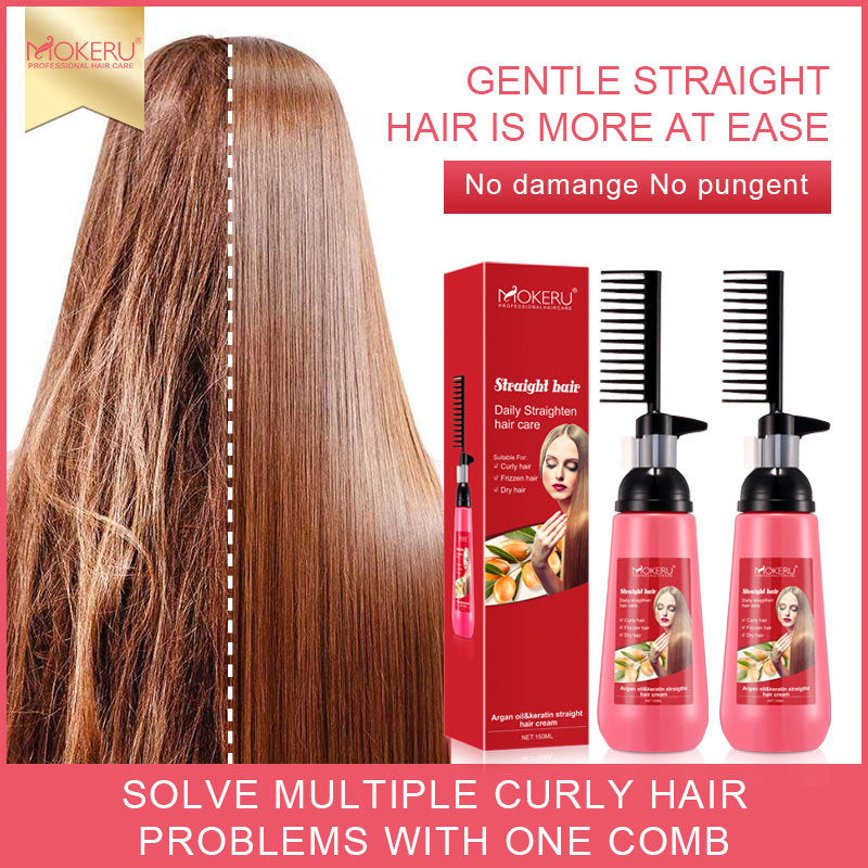 Mokeru A Comb Straight Free PullFree Clip Straightening Cream