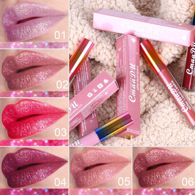 CmaaDu Symphony shiny matte metal lip gloss lipstick