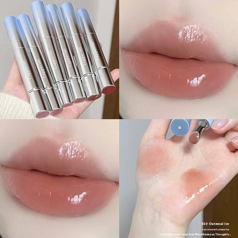 Cappuvini Mirror Water Light Fashion Personality Lip Gloss Lipstick