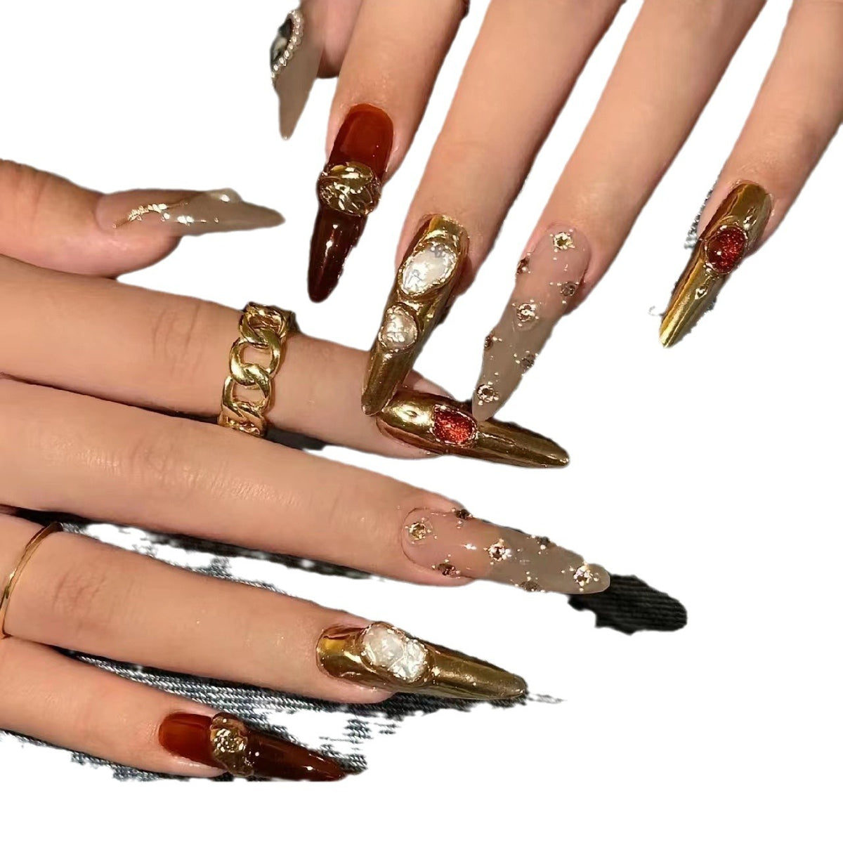 Wear Armor Handmade Finished Nail Beauty Fake Nail Patch