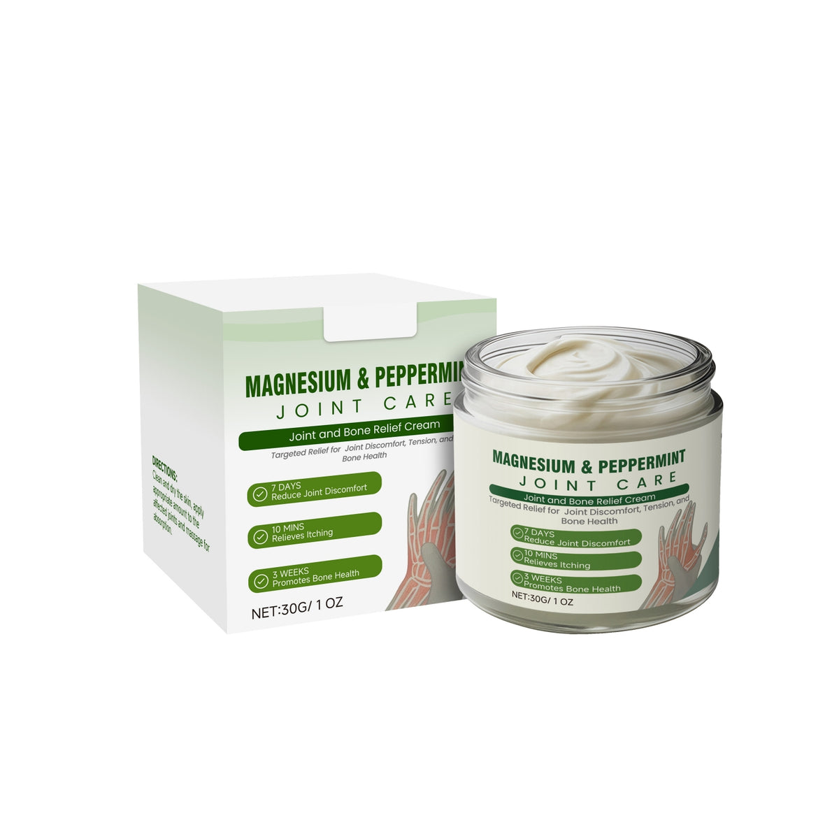 Magnisium and Pepermint Body And Bone Comfort Cream