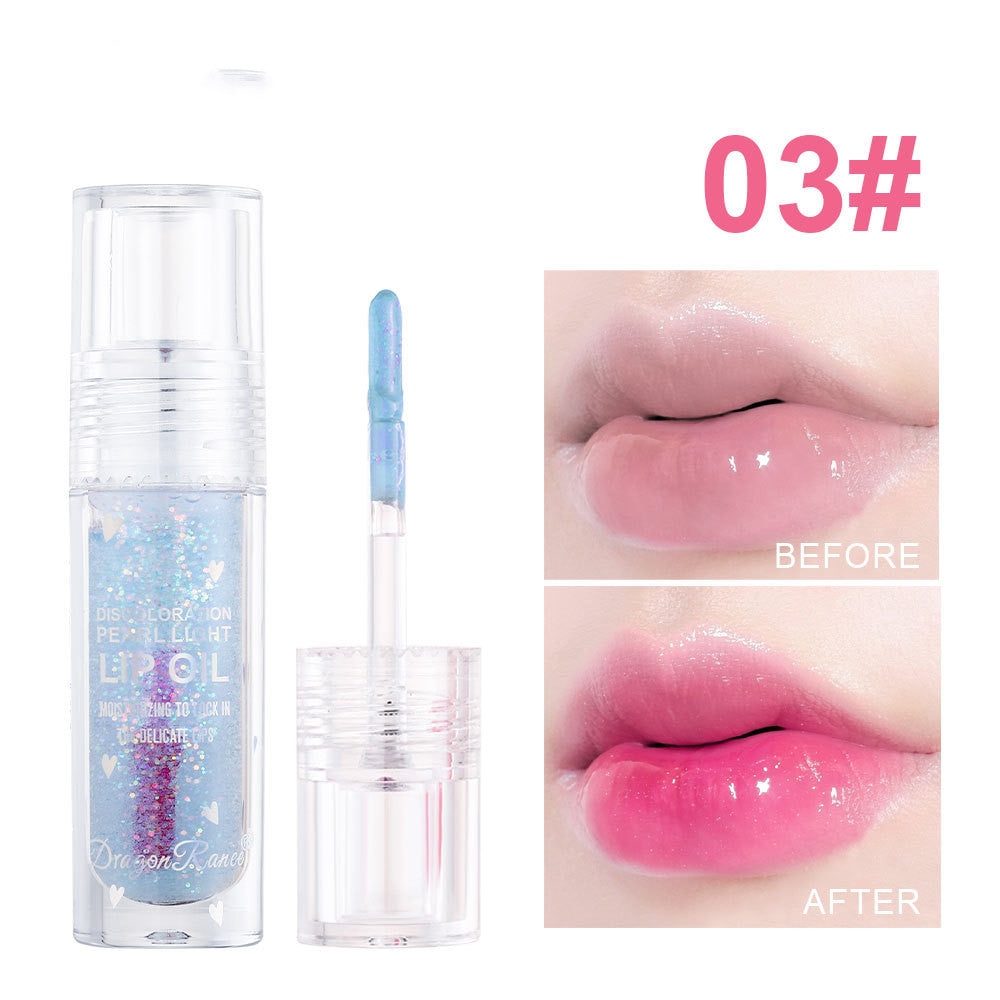Dragon Ranee Ice Transparent With Thin And Glittering Pearlescent Moisturizing Lipstick
