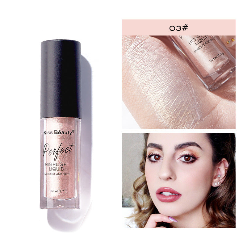 Kiss Beauty High Gloss Lying Silkworm Brightening Liquid Foundation Concealer For A Long Time