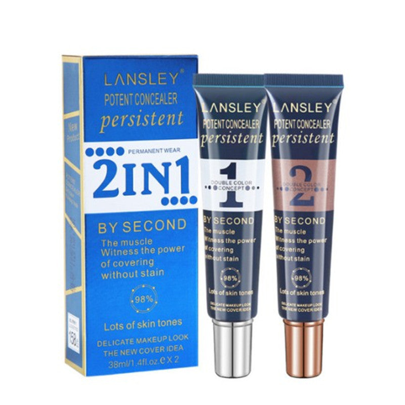 Lansley Two-tone Concealer To Cover Blemish Marks And Foundation 2-in-1