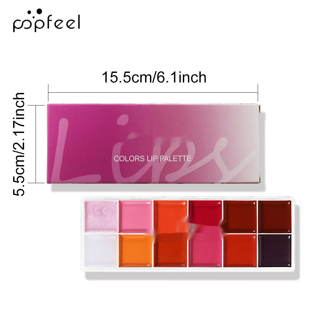 Popfeel Moisturizing And Easy To Color Makeup Portable Lip Gloss Tray