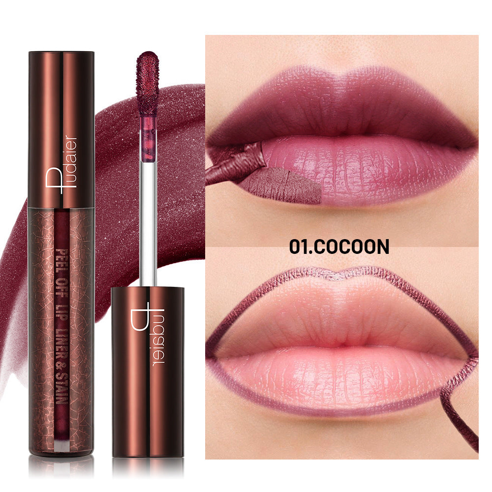 Pudaier Tear And Pull Lipstick Lip Liner Long-lasting Coloring