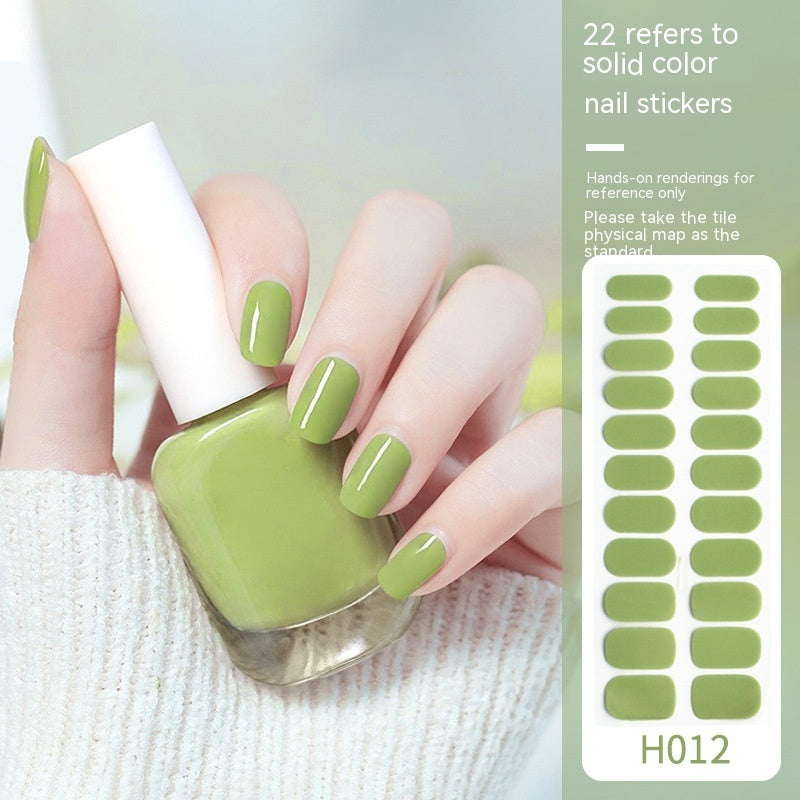 Simple Solid Color Nail Stickers