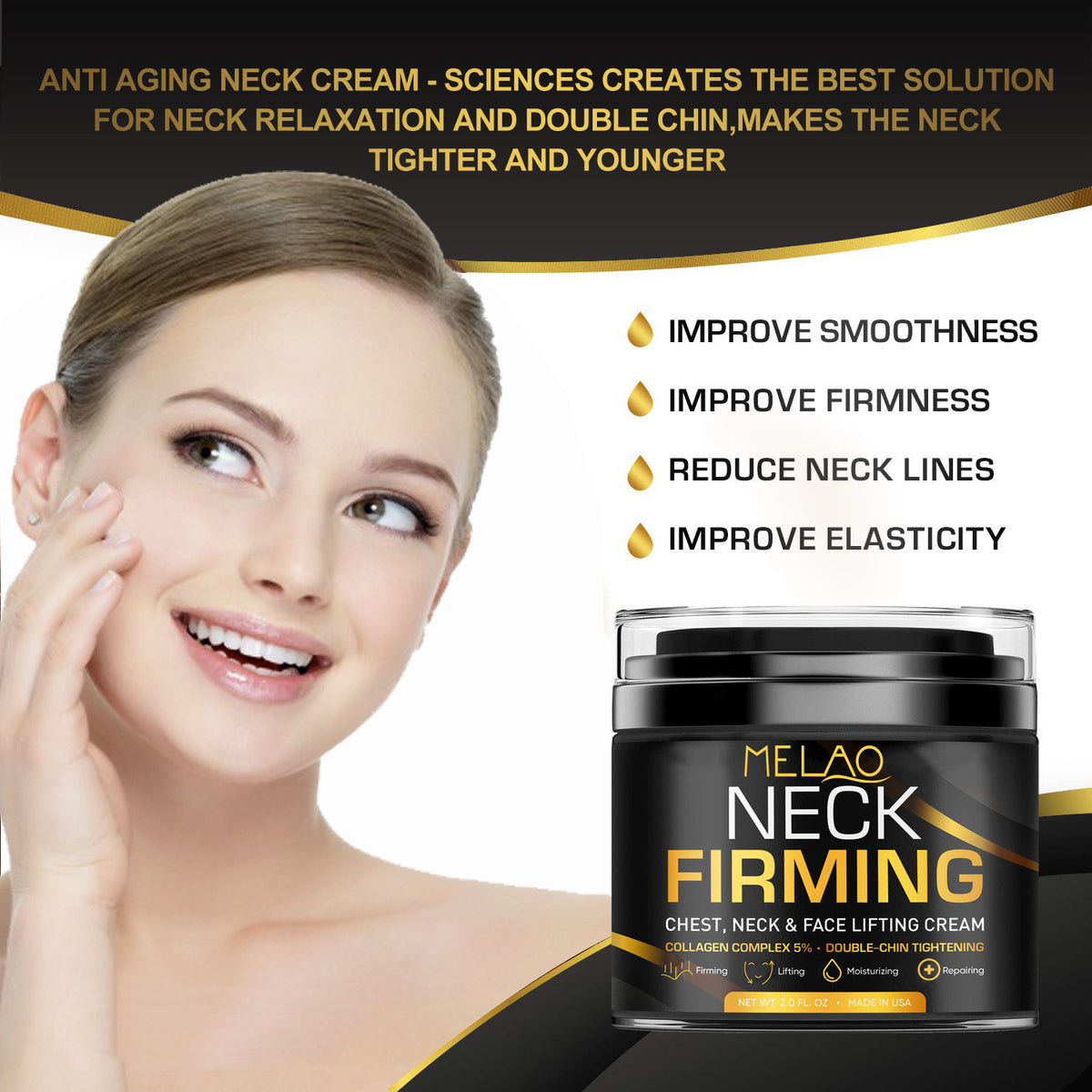 Melao Neck Firming Cream Hydrating Moisturizer