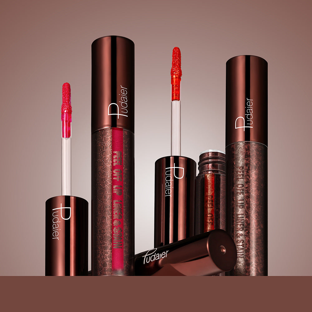 Pudaier Tear And Pull Lipstick Lip Liner Long-lasting Coloring