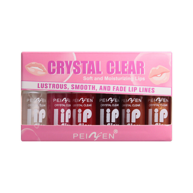 Peiyen Fat Lip Lacquer 6 PCs Set Box Mirror Moisturizing Full Lips