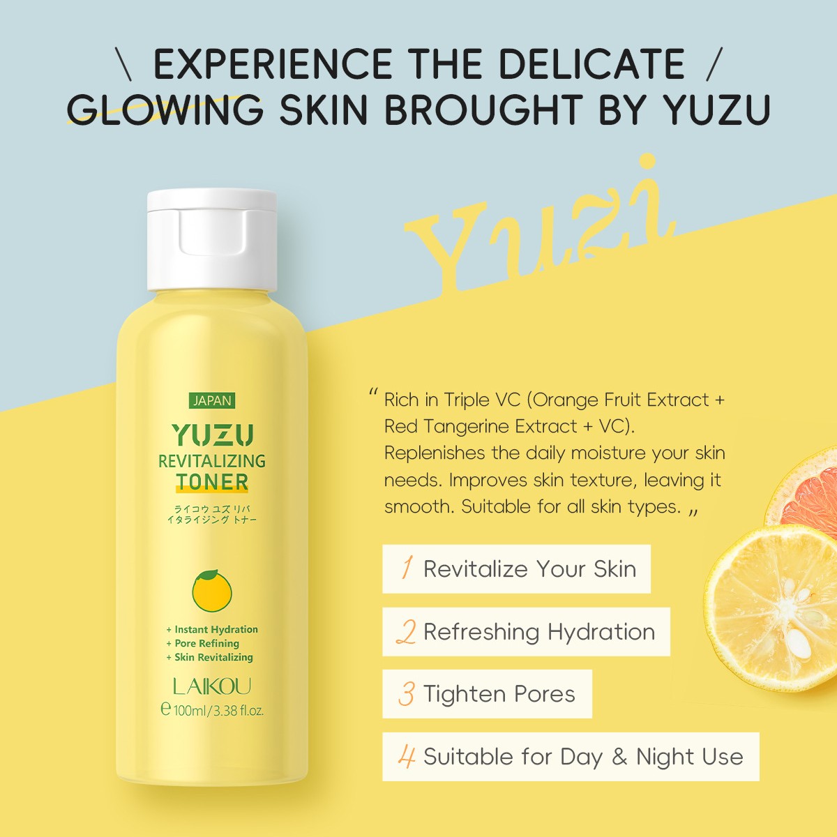 Yuzu Grapefruit Hydrating Lotion Wet Compress To Improve Beauty