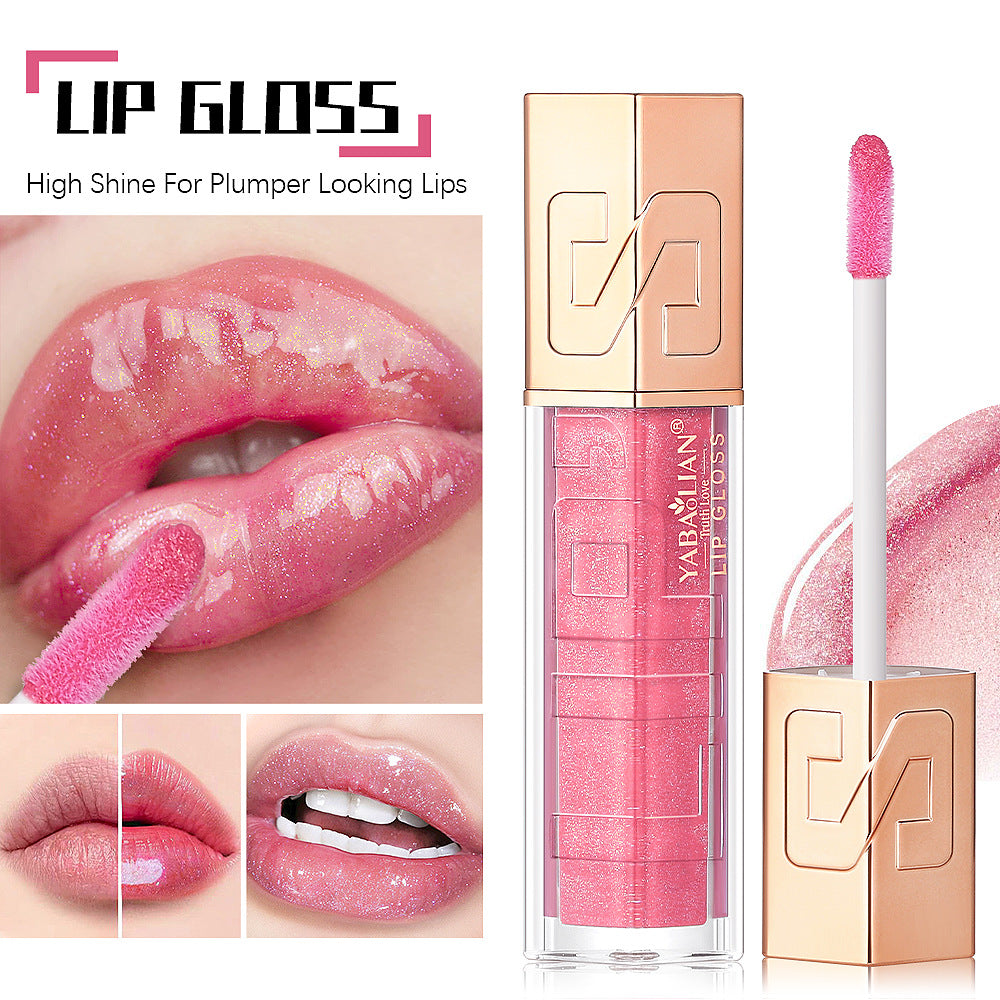 Yabaolian Makeup Hyaluronic Acid Water Light Shimmer Sequins Lip Lacquer