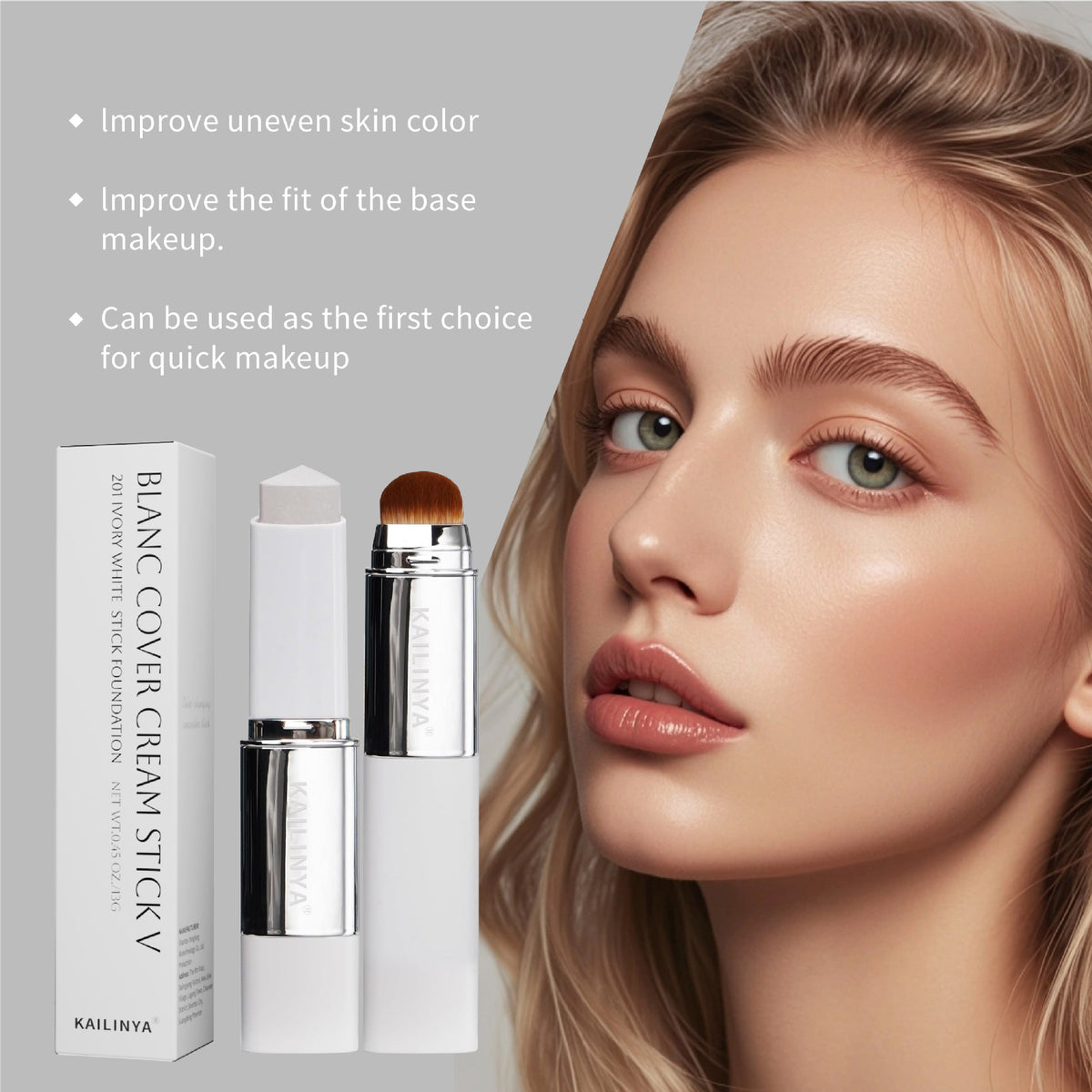 Kailinya Long-lasting, Smudge-proof Waterproof And Sweat-proof Concealing Foundation Stick
