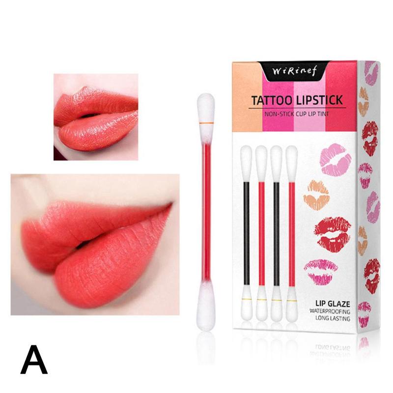 Tatto lipstick Cotton Swab Cigarette Case Lip Glaze