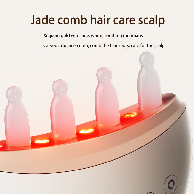 Xinjiang Electric Moon Comb Jade Scalp Massage Hair Comb