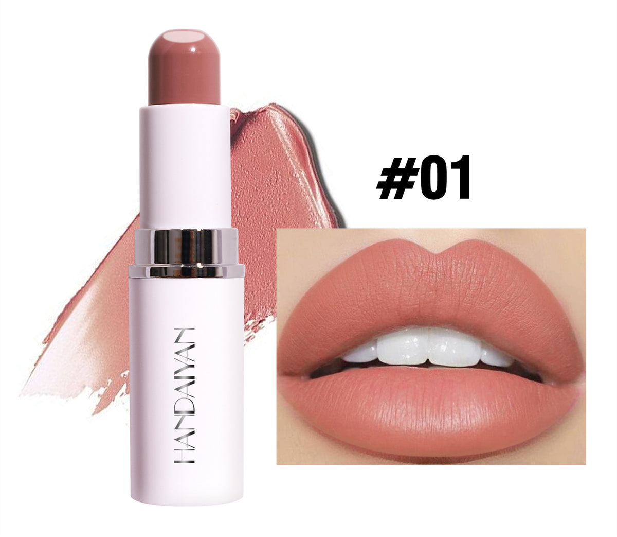 Handaiyan Lipstick Lipstick Two-in-one Sandwich Female Matte Moisturizing