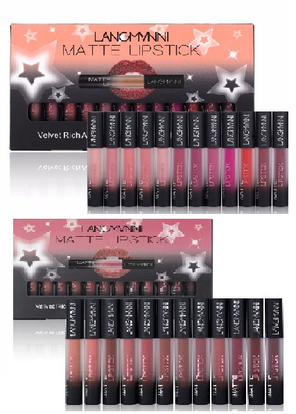 Langmanni Matte Lipstick Waterproof Long-lasting Velvet Lipstick Set