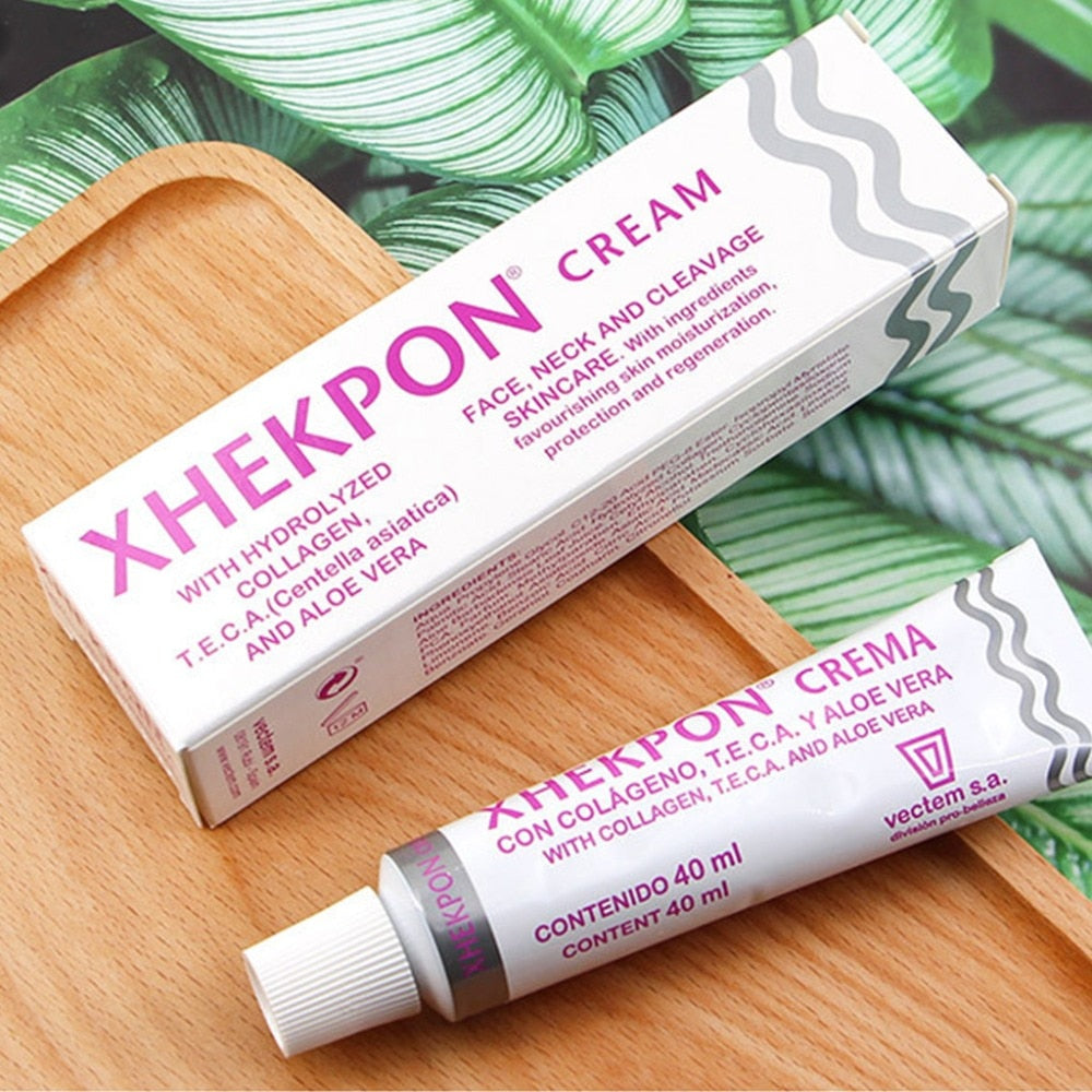 XHEKPON CREMA 40ml Collagen Face Neck Cream Wrinkle Smooth Lift Anti Aging Whitening Skin Care