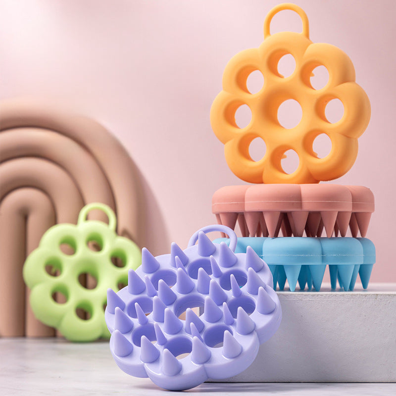 Pet Hair Care Device Silicone Hairdressing Tool Dry And Wet Dual Use Hair Wash Comb Fatigue Comfort Massage Brush