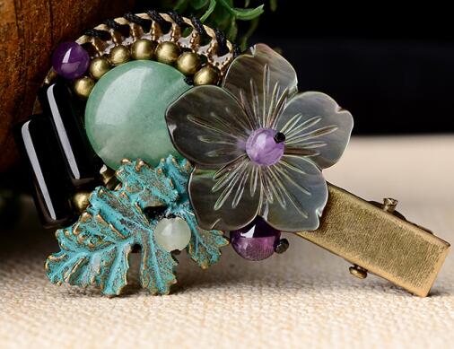 Retro Fashion Accessories Shell Flowers