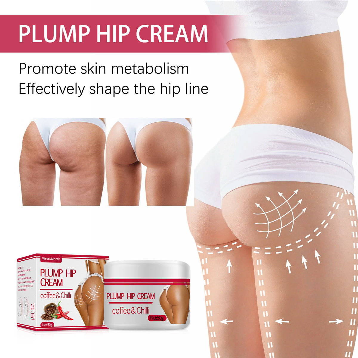 West&Month Plump Buttock Cream Lifts And Tightens Buttocks