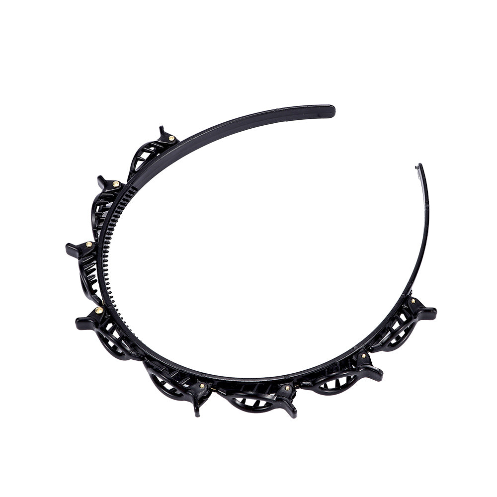Multi-layer hollow woven bangs headband