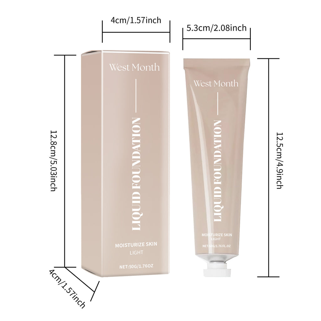 West Month Moisturizing Liquid Foundation Long Lasting Smear-proof Makeup