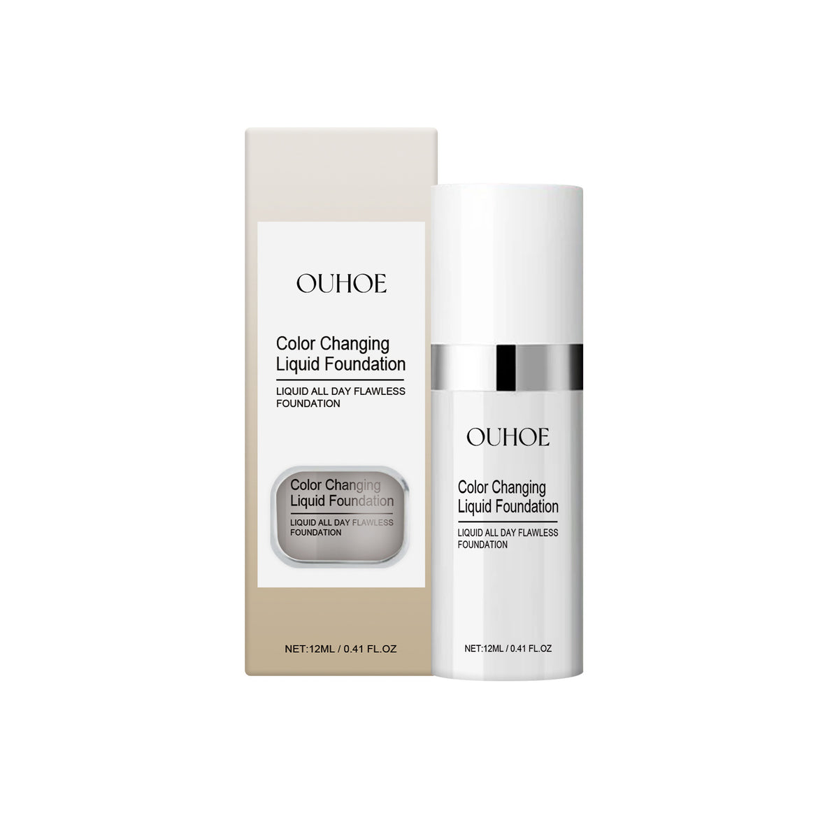 Ouhoe Women's Convenient Natural Concealing Foundation