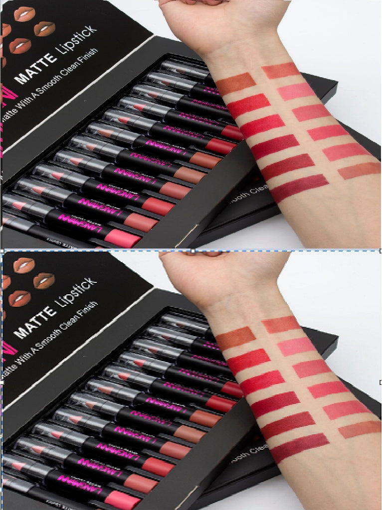 Langmanni Matte Lipstick Waterproof Long-lasting Velvet Lipstick Set