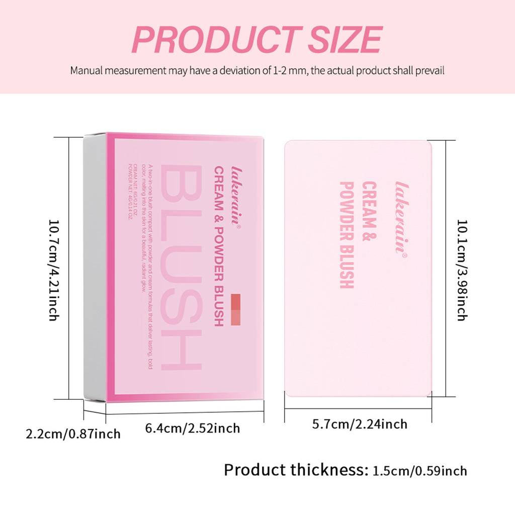 Lakerain Two-in-one Blusher Blush Powder Plate Not Easy To Smudge