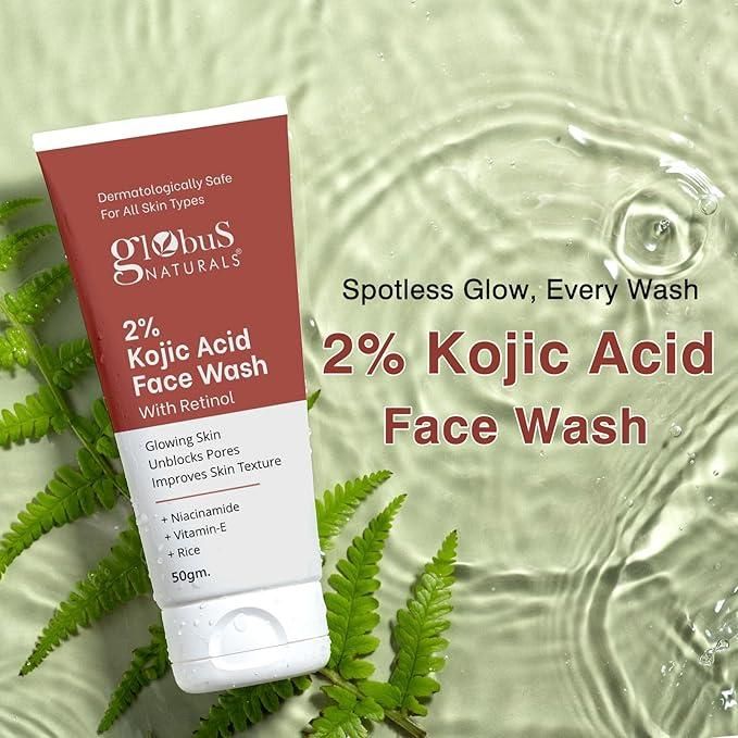 Globus Naturals Kojic Acid Facewash?125 Gm (Pack of 2)