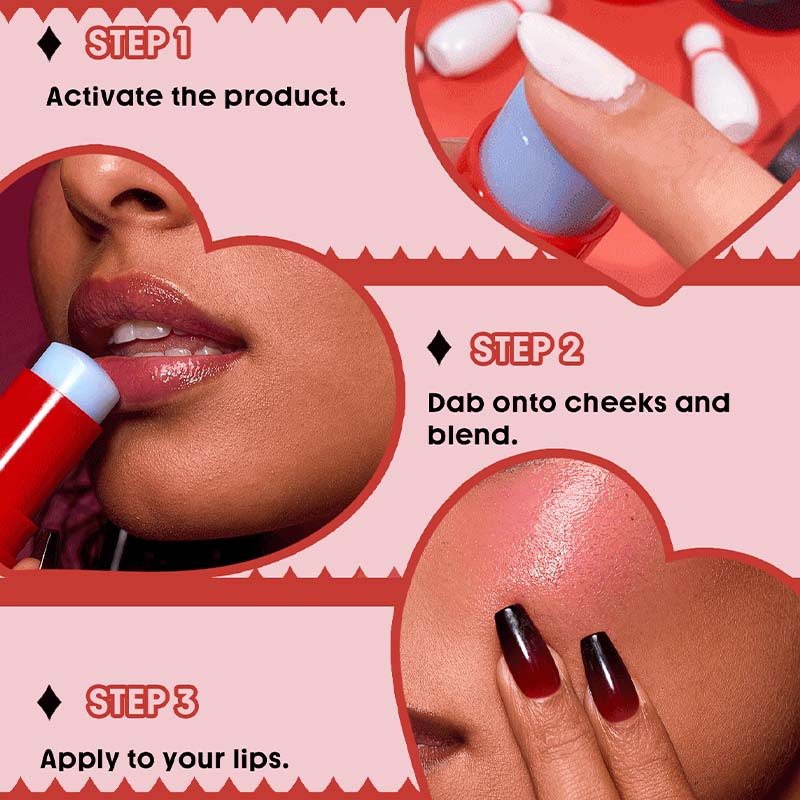 Page Vine Lip And Cheek Dual-use Blush Lipstick Stick Color Rendering