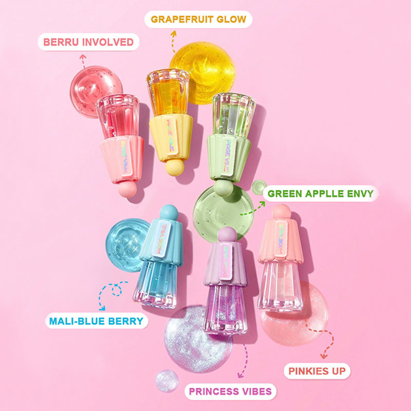 Page Vine Jelly Big Brush Lip Gloss Moisturizing Lasting Fade Lip Lines