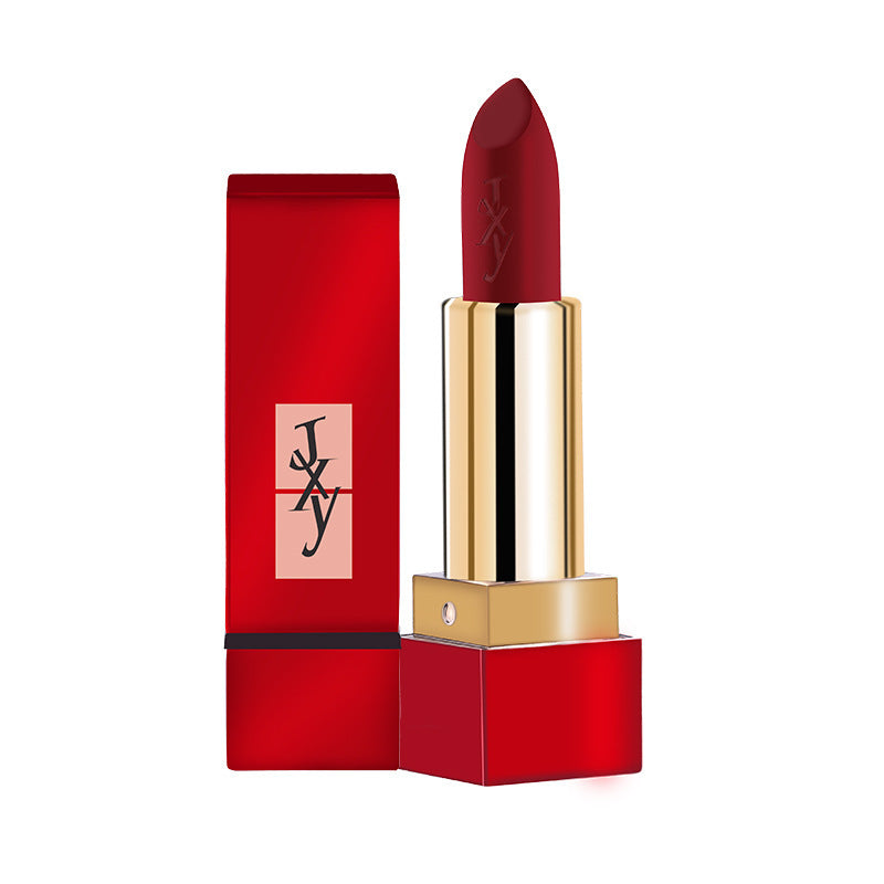JXY Lipstick, Misty Moisturizing Not Easy To Fade Engraved Reddish Brown